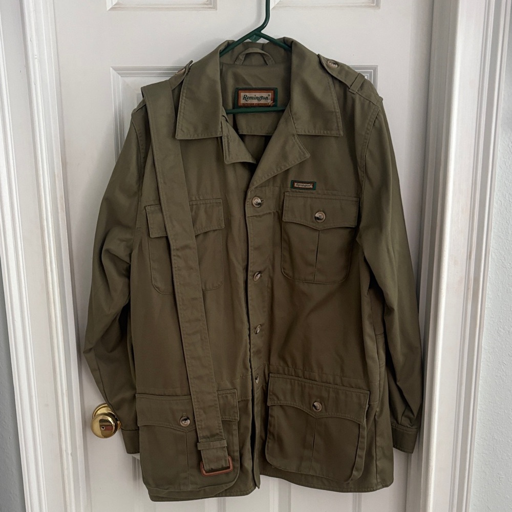 Remington Olive Green Military Field Jacket with Utility Belt